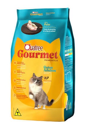 Foto do produto QUATREE GOURMET GATOS ADULTOS PEIXE 10KG disponível na Agropecuária Nossos Bichos em Volta Redonda, RJ
