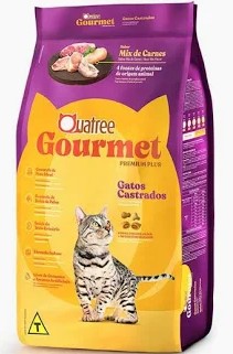 Foto do produto QUATREE GOURMET GATOS CASTRADOS MIX DE CARNE 10KG disponível na Agropecuária Nossos Bichos em Volta Redonda, RJ