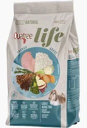 Foto do produto QUATREE LIFE ADULTO RAÇAS PEQUENAS 15KG disponível na Agropecuária Nossos Bichos em Volta Redonda, RJ
