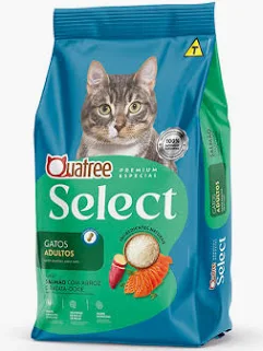 Foto do produto QUATREE SELECT GATOS ADULTOS 10KG disponível na Agropecuária Nossos Bichos em Volta Redonda, RJ